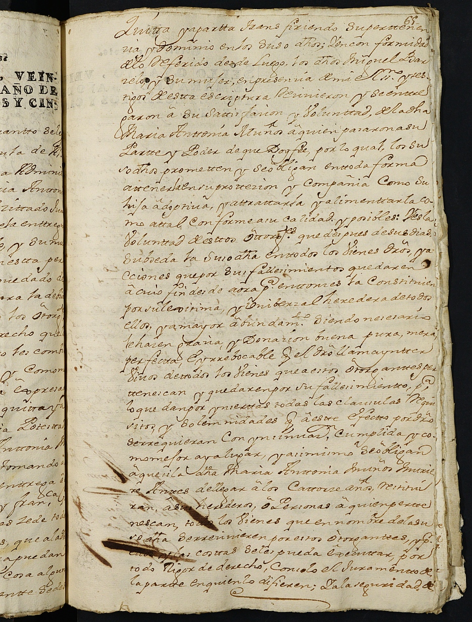 Registro de Fernando Jiménez de Pineda, Cartagena. Años 1750-1751.