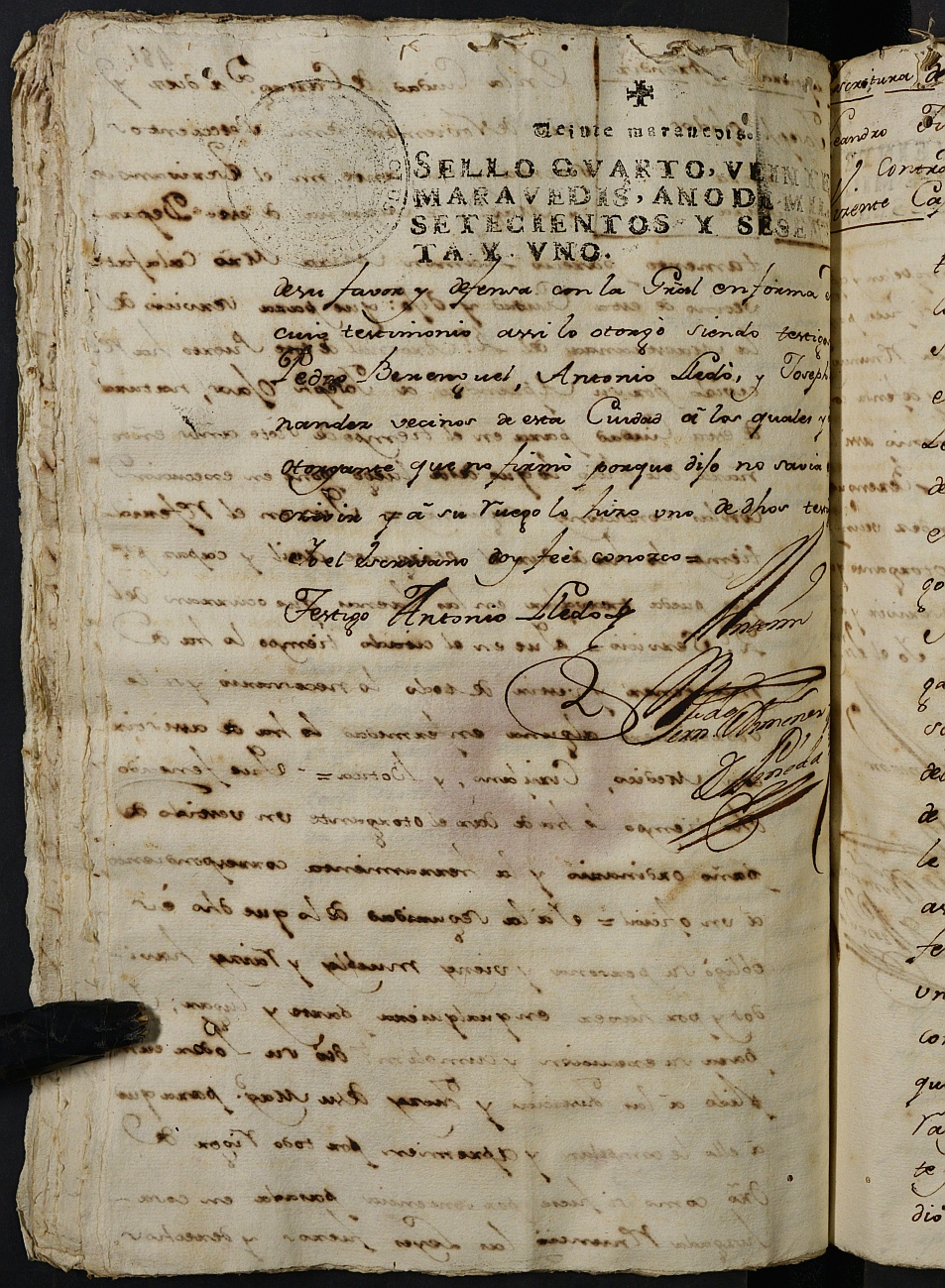 Registro de Fernando Jiménez de Pineda, Cartagena: Escribano de Marina. Años 1759-1761.