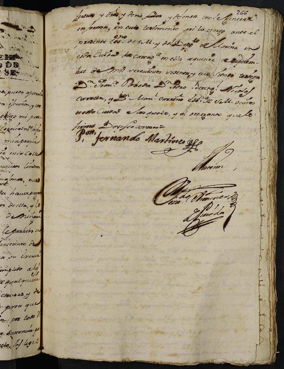 Registro de Fernando Jiménez de Pineda, Cartagena. Escribano de Marina. Años 1762-1764.