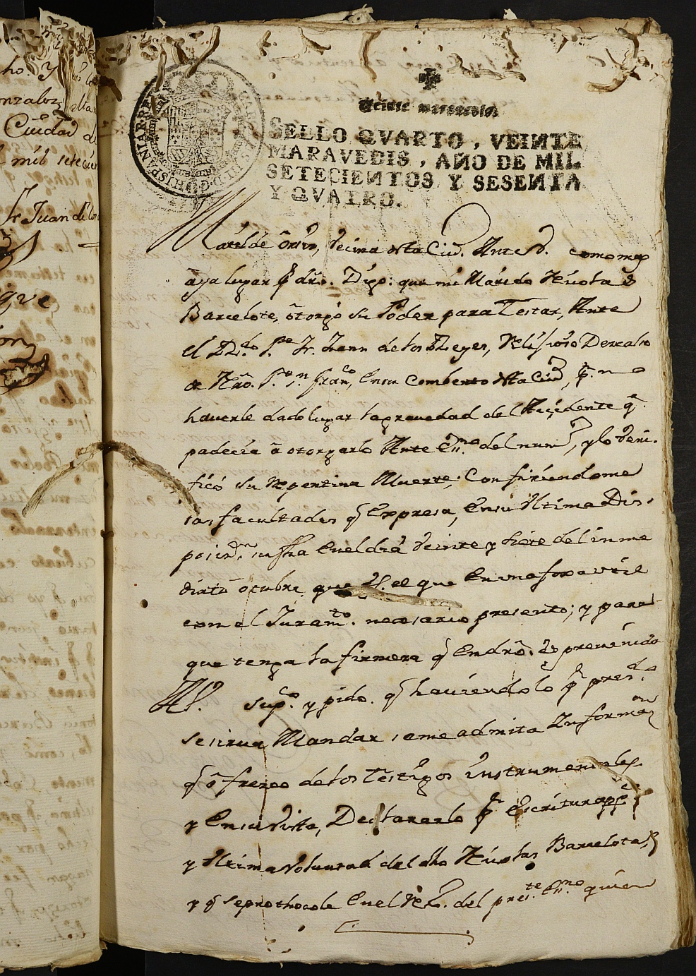 Registro de Agustín Carlos Roca, Cartagena. Años 1764-1768.