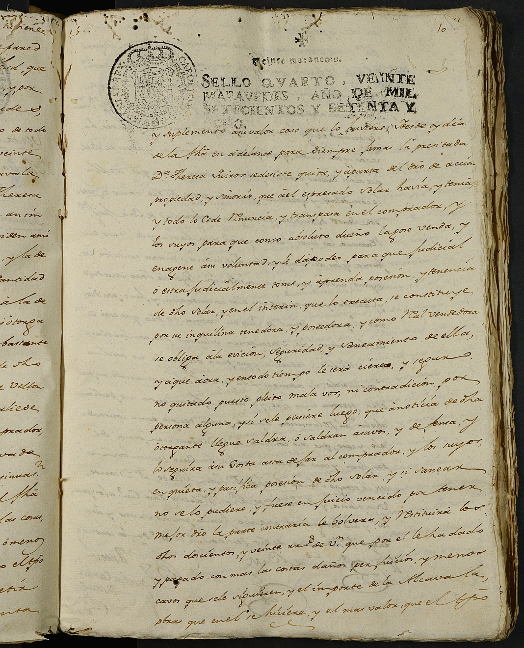 Registro de Agustín Carlos Roca, Cartagena. Años 1778-1779.