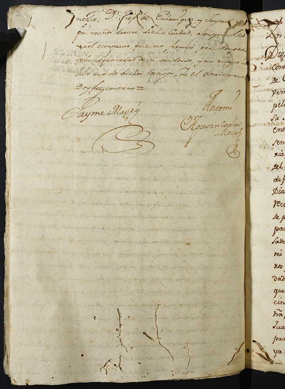 Registro de Agustín Carlos Roca, Cartagena. Año 1781.