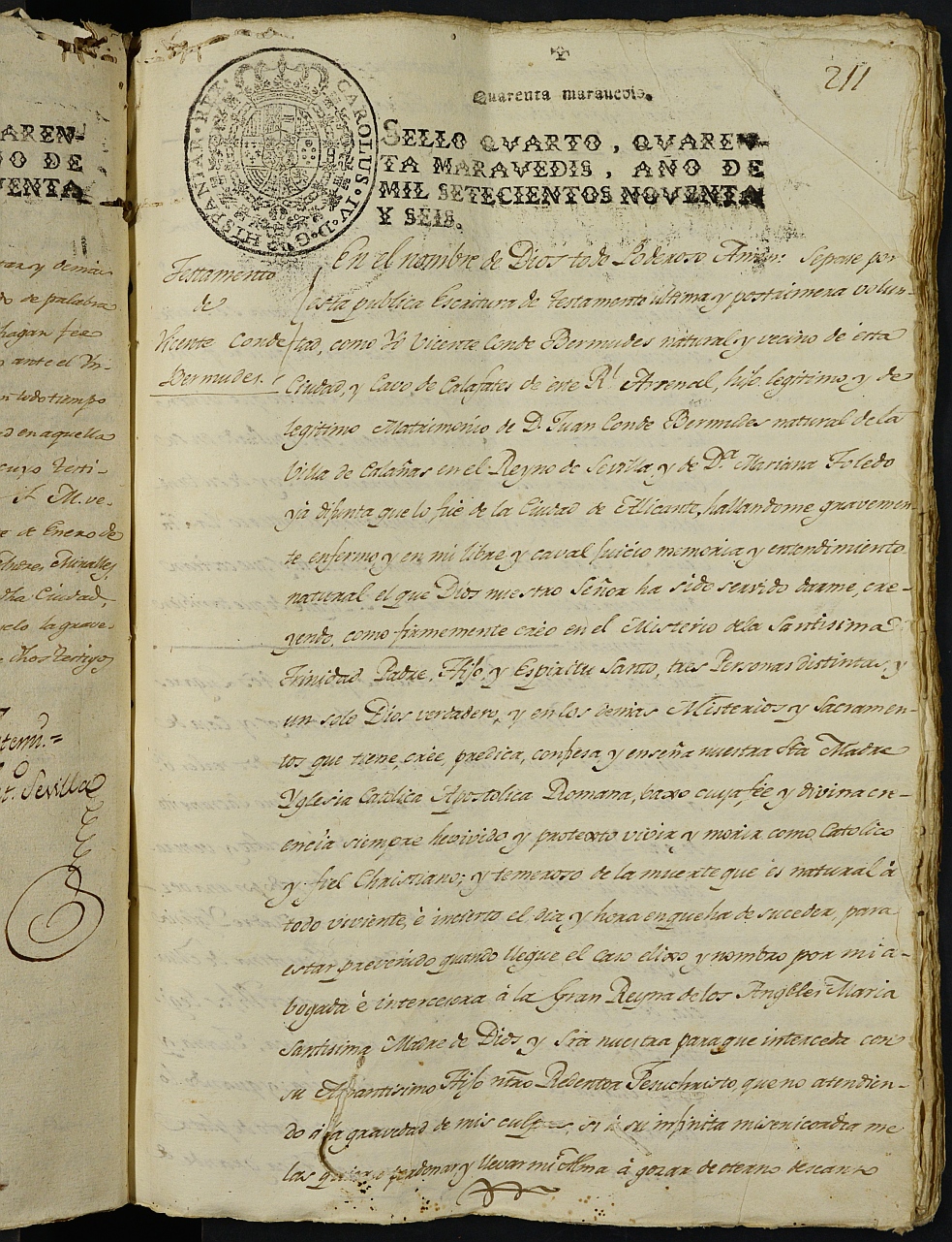 Registro de Agustín Carlos Roca, Cartagena: Escribano de Marina. Años 1795-1797.