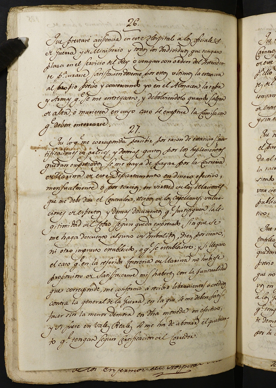 Registro de Agustín Carlos Roca, Cartagena: Escribano de Marina. Año 1799.