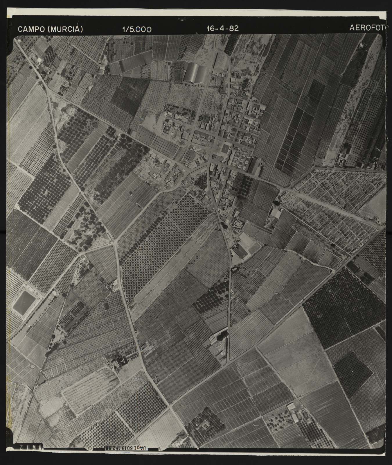 Fotografía aérea del casco urbano de Hoya del Campo (Abarán)