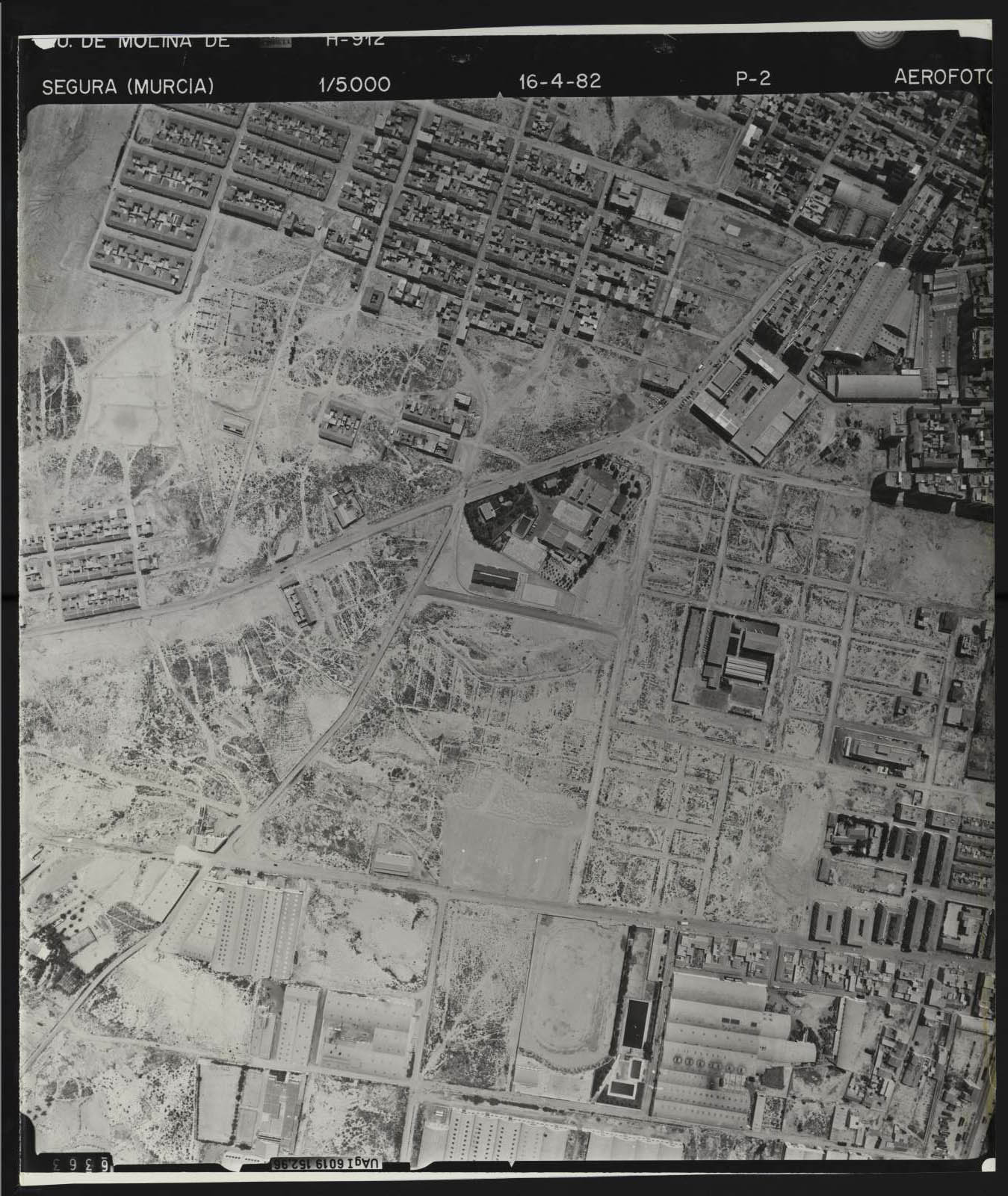 Fotografía aérea del casco urbano de Molina de Segura