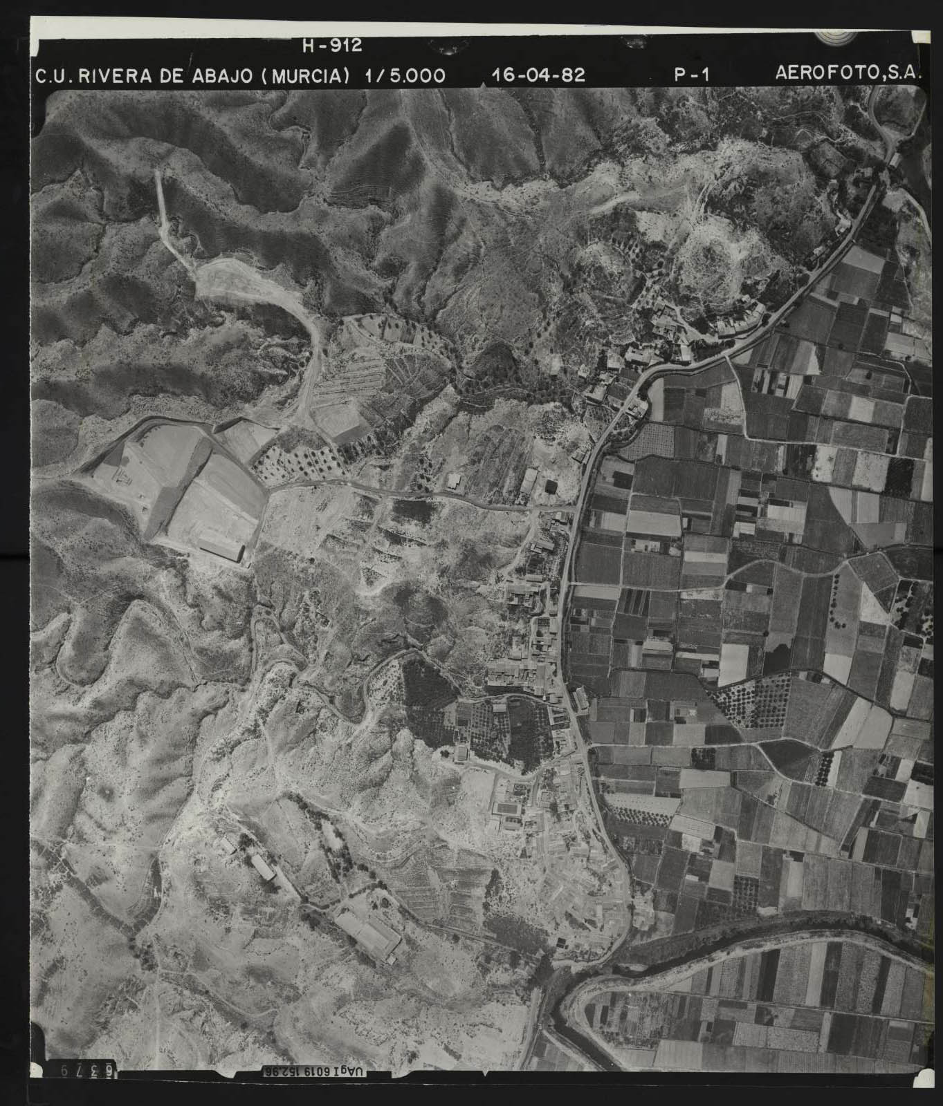 Fotografía aérea del casco urbano de Ribera de Abajo (Molina de Segura)