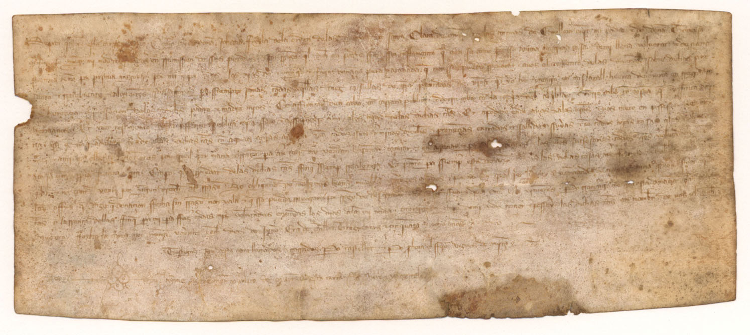 Carta de donación de doña Juana, monja clarisa, a favor del Monasterio de Santa Clara de diez tahúllas de tierra en la huerta de Murcia.