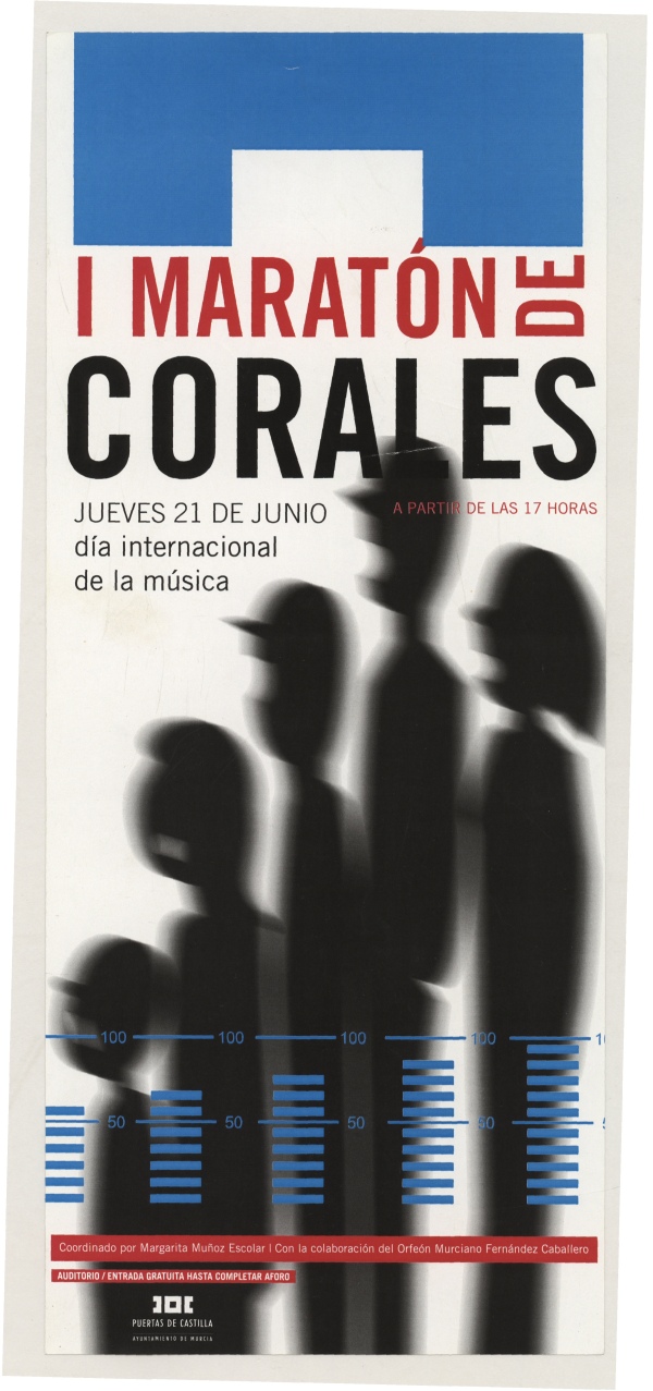 Cartel del I Maratón de Corales celebrado en el Auditorio del Centro Cultural Puertas de Castilla (Murcia).