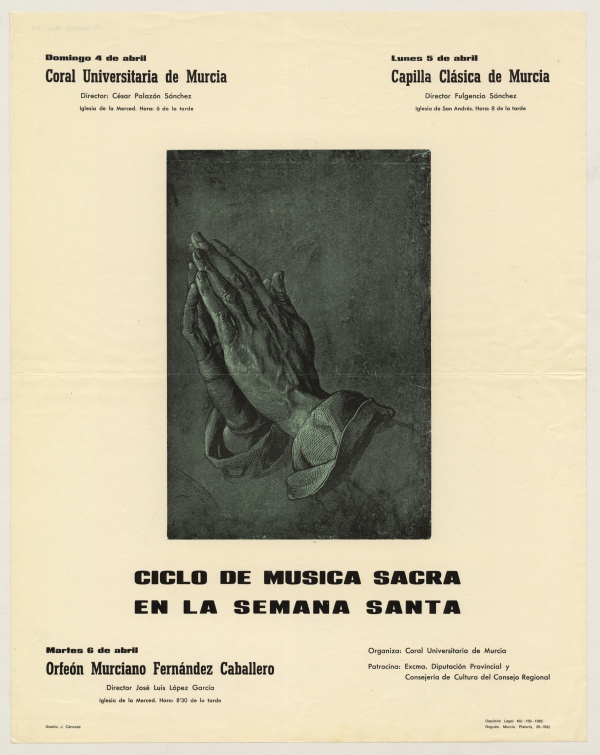 Cartel del Ciclo de Música Sacra en la Semana Santa.