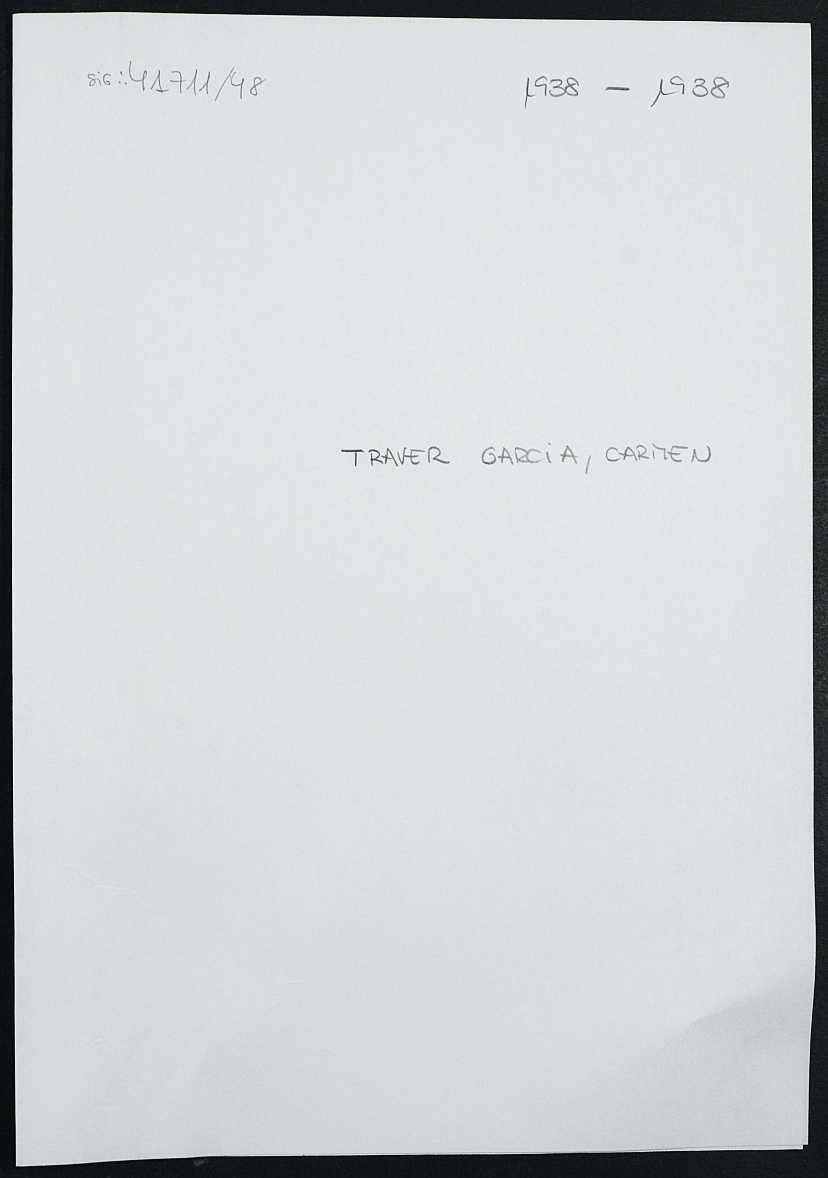 Expediente personal de la reclusa Carmen Traver García