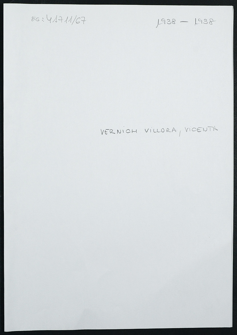 Expediente personal de la reclusa Vicenta Vernich Villora