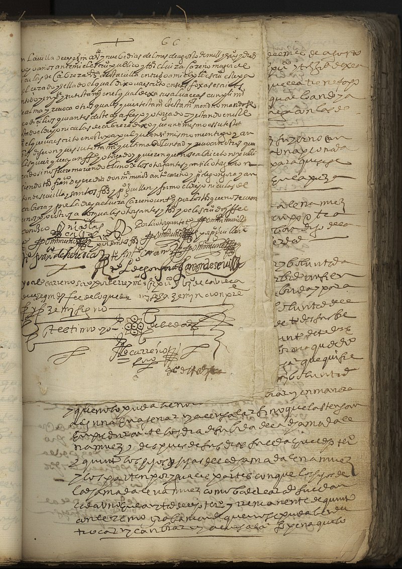 Acta de protocolización del testamento cerrado de Nicolás Cabrera y de Elvira Carreño, su mujer, vecinos de Cehegín, realizado el 29 de agosto de 1608.