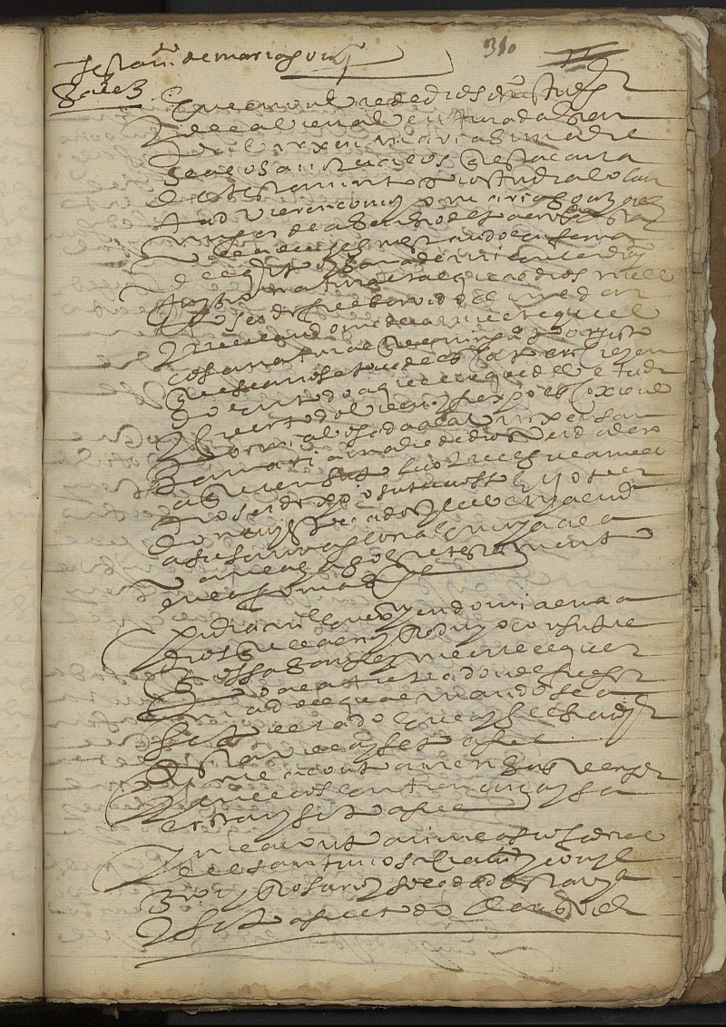 Testamento de María González, mujer de Asensio de Paco, vecina de Cehegín.