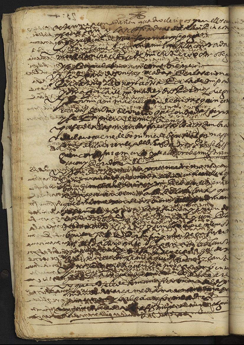 Testamento de Catalina Ferrández, mujer de Bernabé Lozano, vecina de Cehegín.