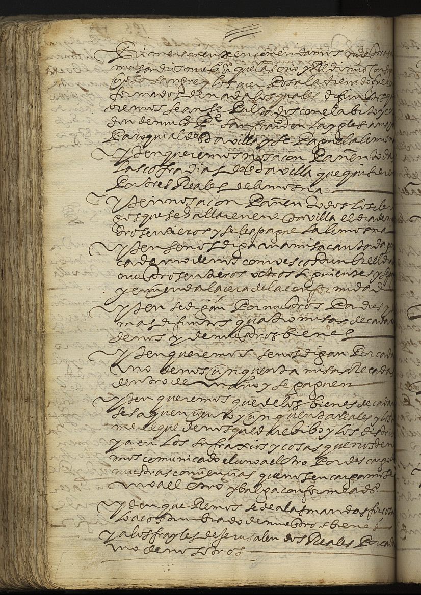 Testamento de Bartolomé Sánchez de la Rosa, vecino de Cehegín.