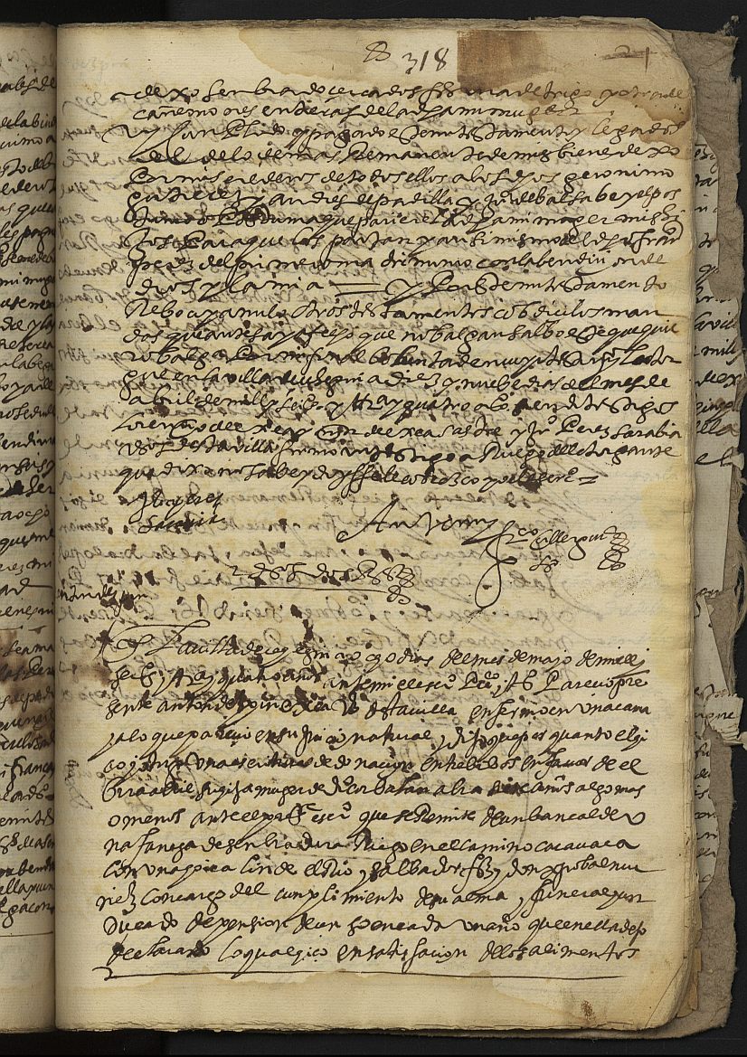 Registro de Francisco Ciller Guirao, Cehegín: Testamentos de 1631-1634.