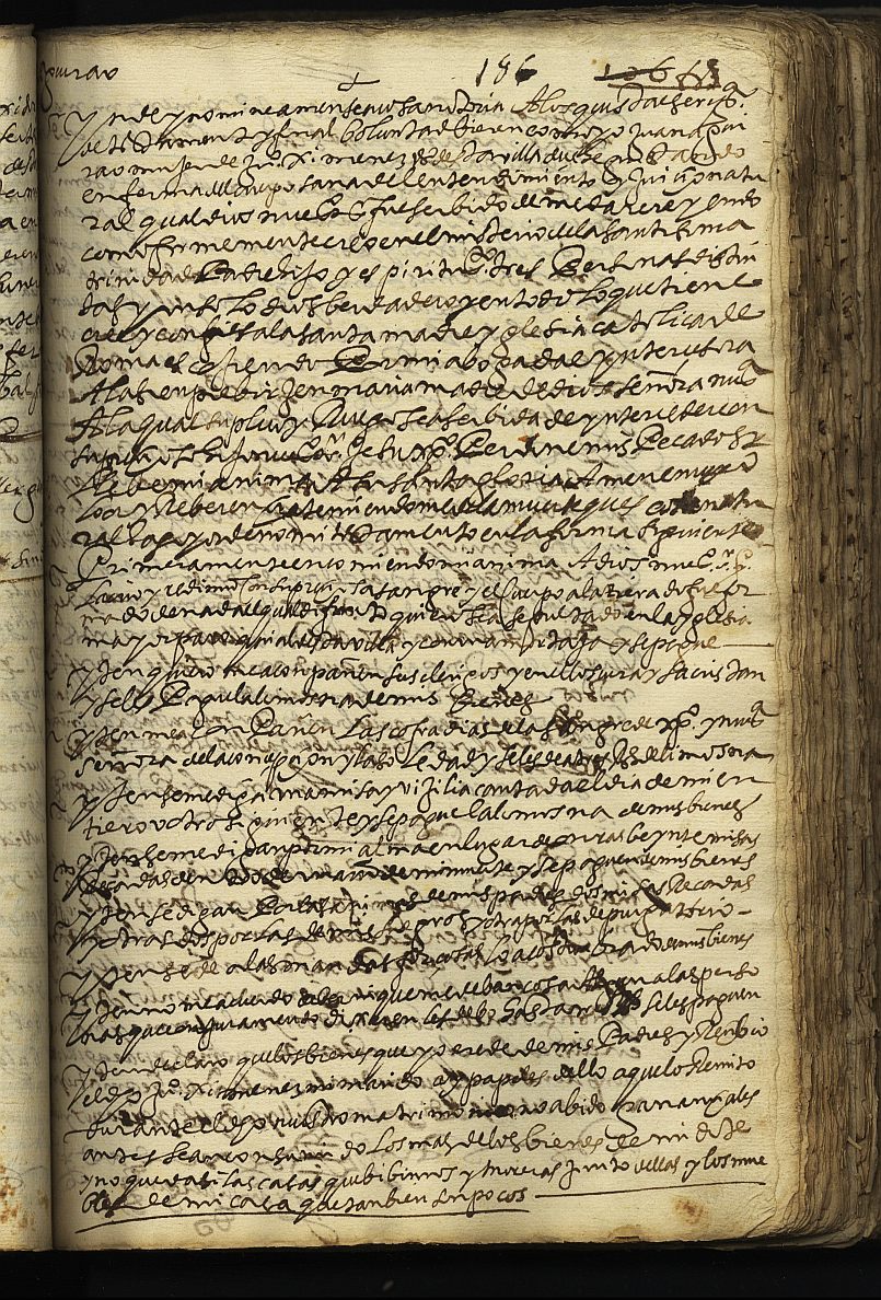 Testamento de Juana Guirao, mujer de Juan Jiménez, vecina de Cehegín.