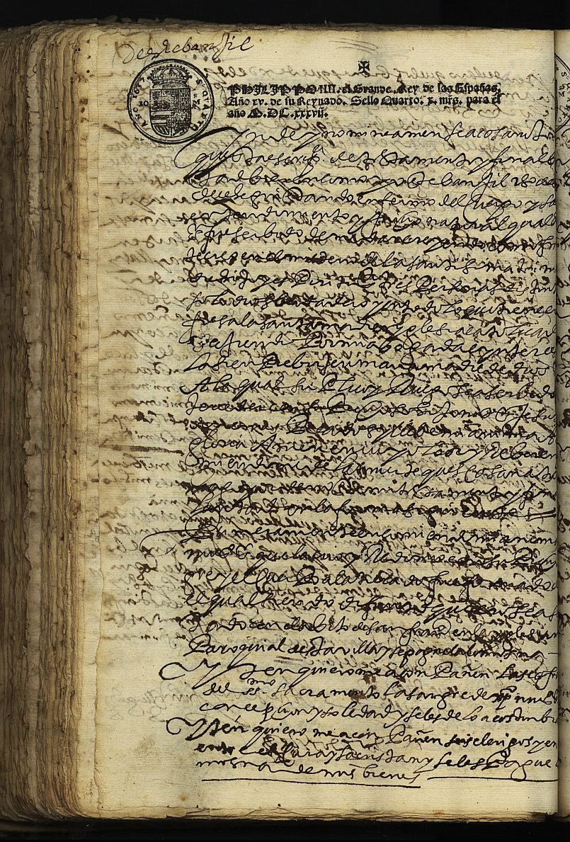 Testamento de Esteban Gil, marido de Magdalena García, vecino de Cehegin.