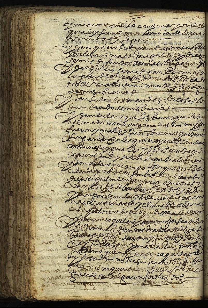 Testamento de Antón de Espín Villagómez, marido de Ana Matías, vecino de Cehegín.