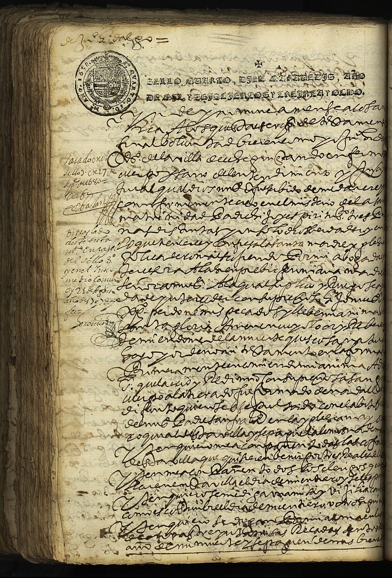 Testamento de Juan Hidalgo, mujer de Isabel Sánchez, vecino de Cehegín.