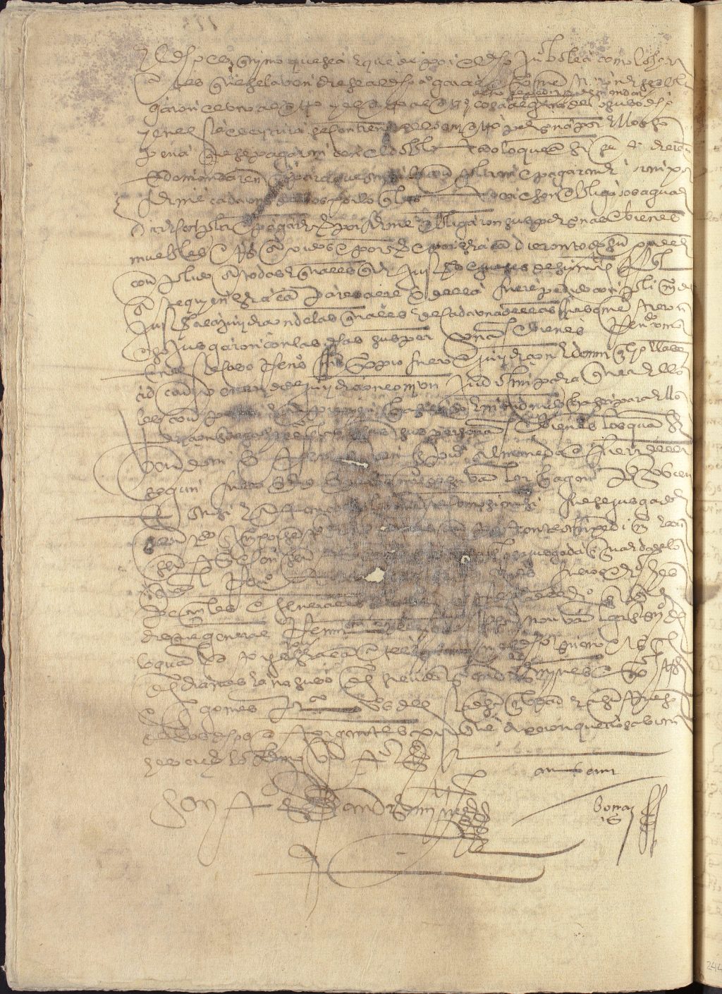 Escritura de anulación de una carta de venta de Juan Bolea a favor de Alonso García, 