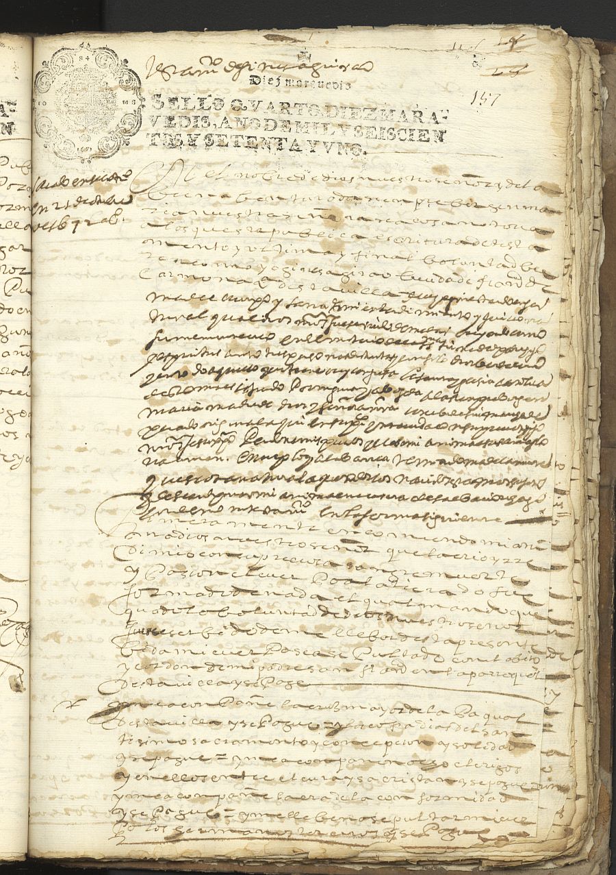 Testamento de Ginesa Guirao, viuda de Francisco de Carmona, vecina de Cehegín.
