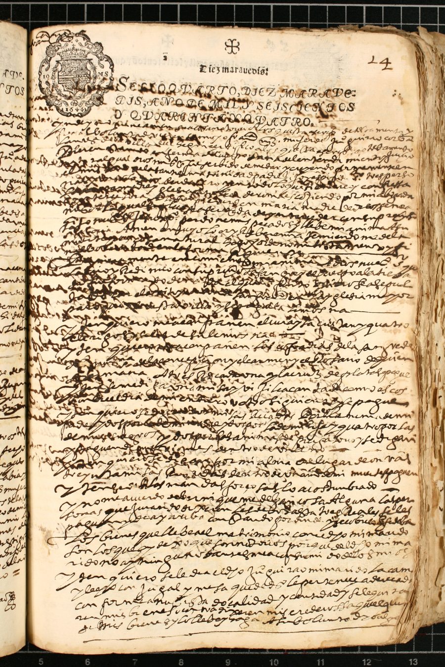 Testamento de Francisca Martínez, mujer de Juan Guirao, vecina de Cehegín.