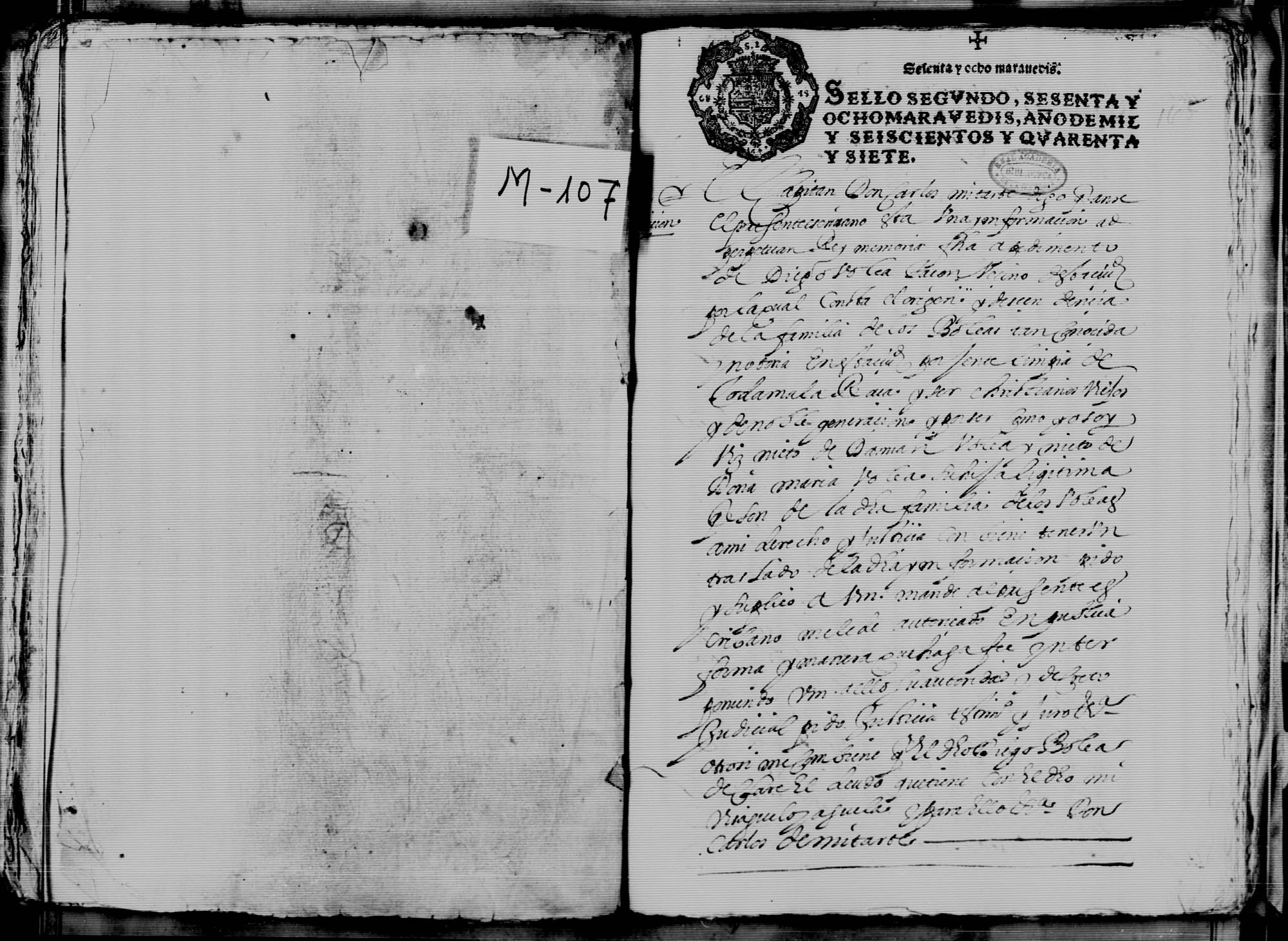 Información testifical de la genealogía y nobleza de Diego Boleas Tacón, vecino de Cartagena