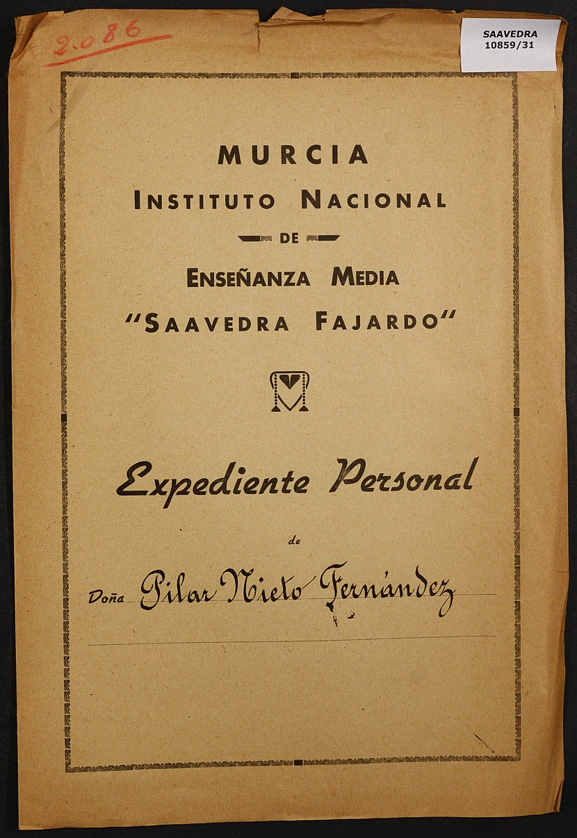 Expediente académico nº 2086: Pilar Nieto Fernández.