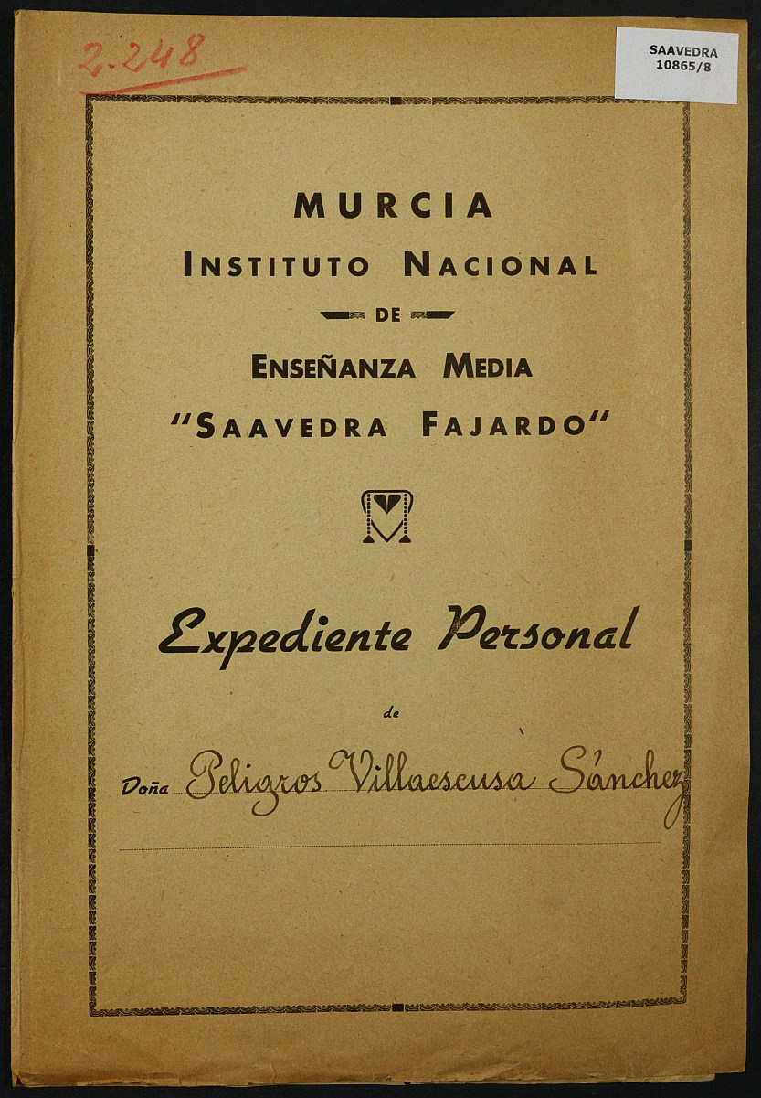 Expediente académico nº 2248: Peligros Villaescusa Sánchez.