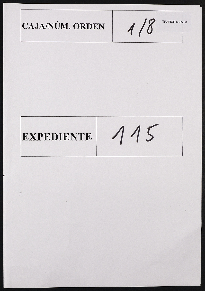 Expediente de autorización de permisos y licencias de conducción nº 115 solicitado por Francisco Hernández Martínez.