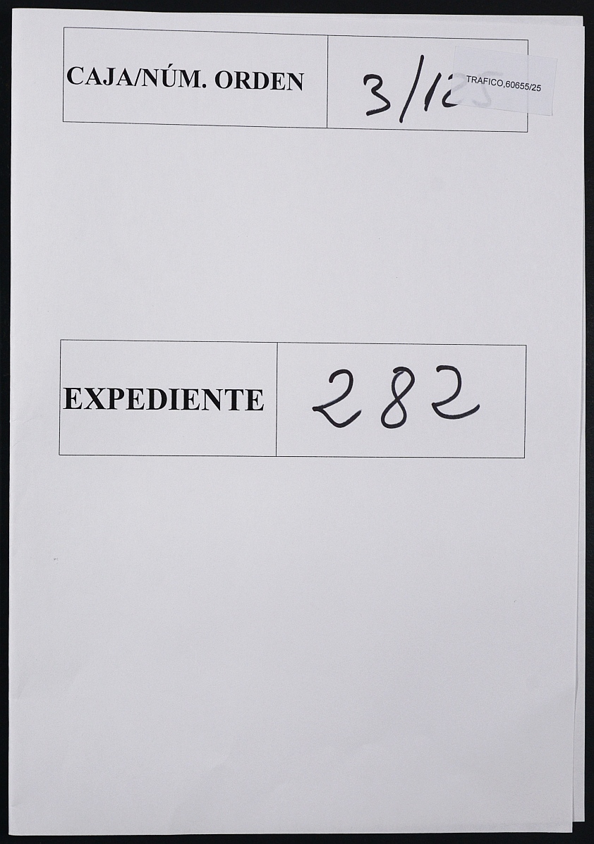 Expediente de autorización de permisos y licencias de conducción nº 282 solicitado por José Tornero Teixidor.